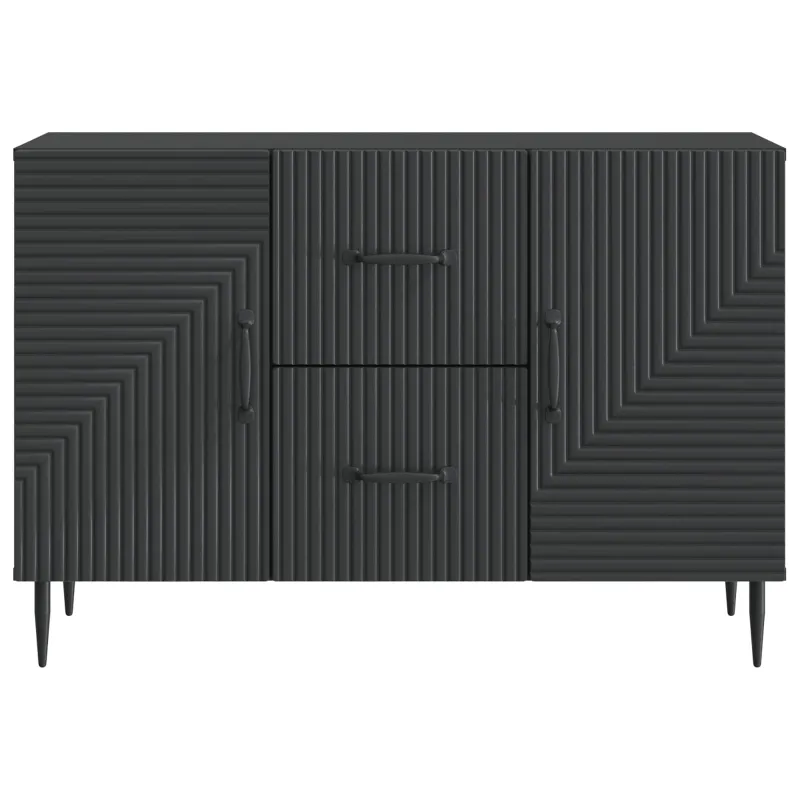 Kabalas su stalčių Juoda 89 x 34,5 x 60 cm Apdirbta mediena
