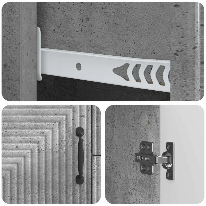 Kabalas Betono pilka 89 x 34,5 x 60 cm Apdirbta mediena