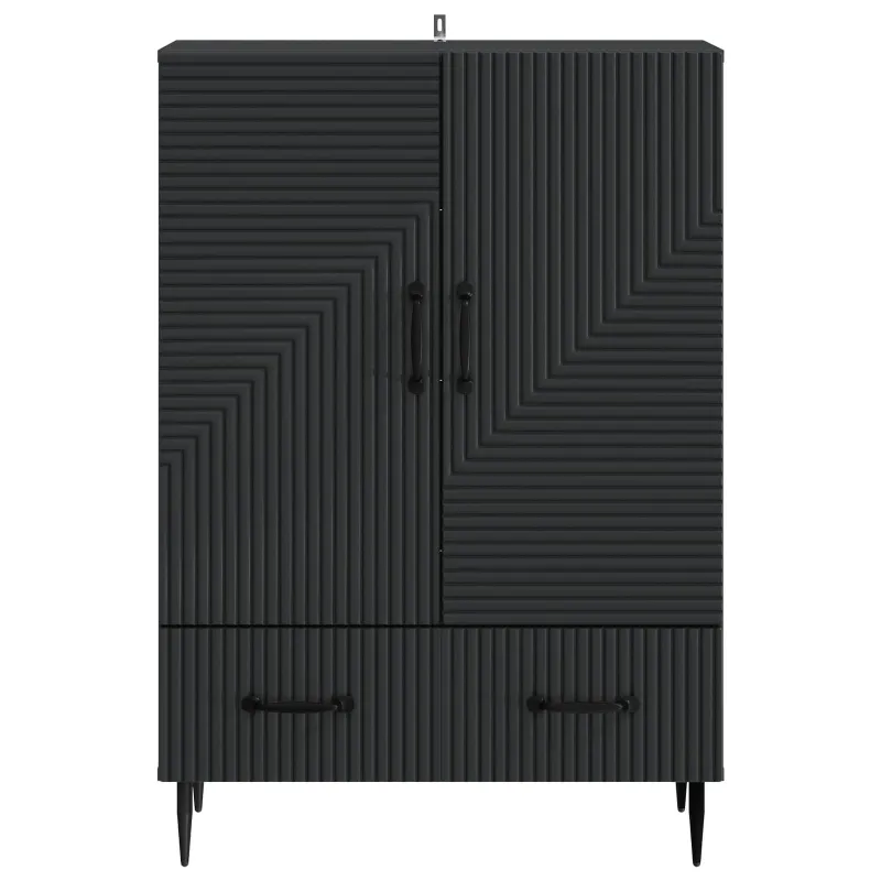 Kabalas su stalčių Juoda 66 x 34,5 x 95 cm Apdirbta mediena