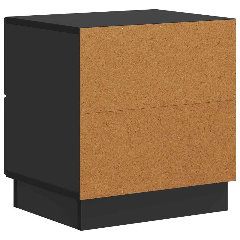 Šalia lovos spintelė su stalčių 2 pcs Juoda 43 x 34,5 x 44,5 cm