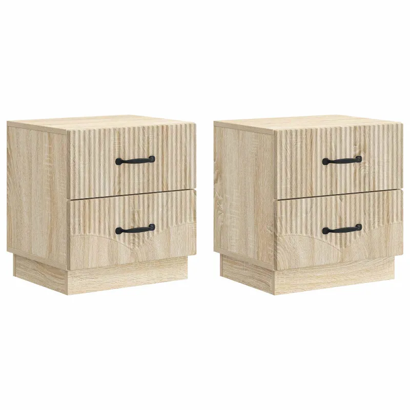 Šalia lovos spintelė 2 pcs Sonoma ąžuolas 43 x 34,5 x 44,5 cm