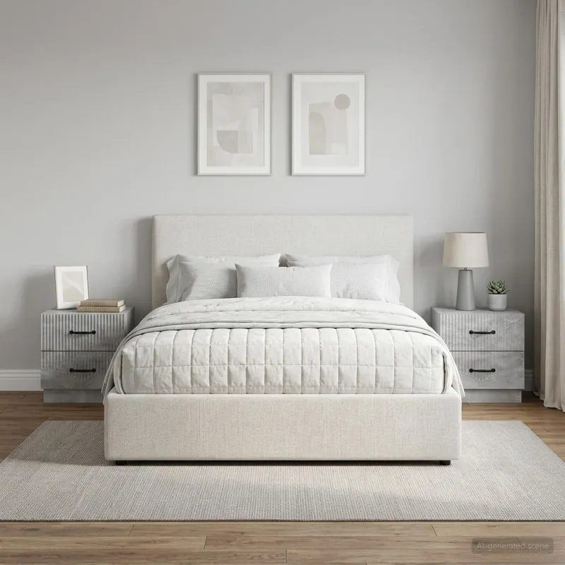 Šalia lovos spintelė 2 pcs Betono pilka 43 x 34,5 x 44,5 cm