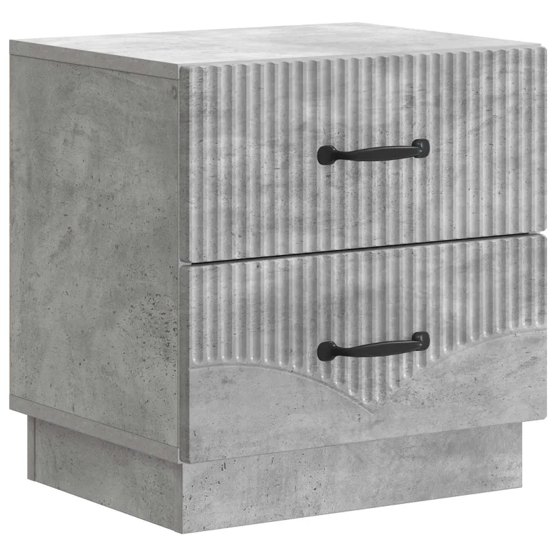Šalia lovos spintelė 2 pcs Betono pilka 43 x 34,5 x 44,5 cm