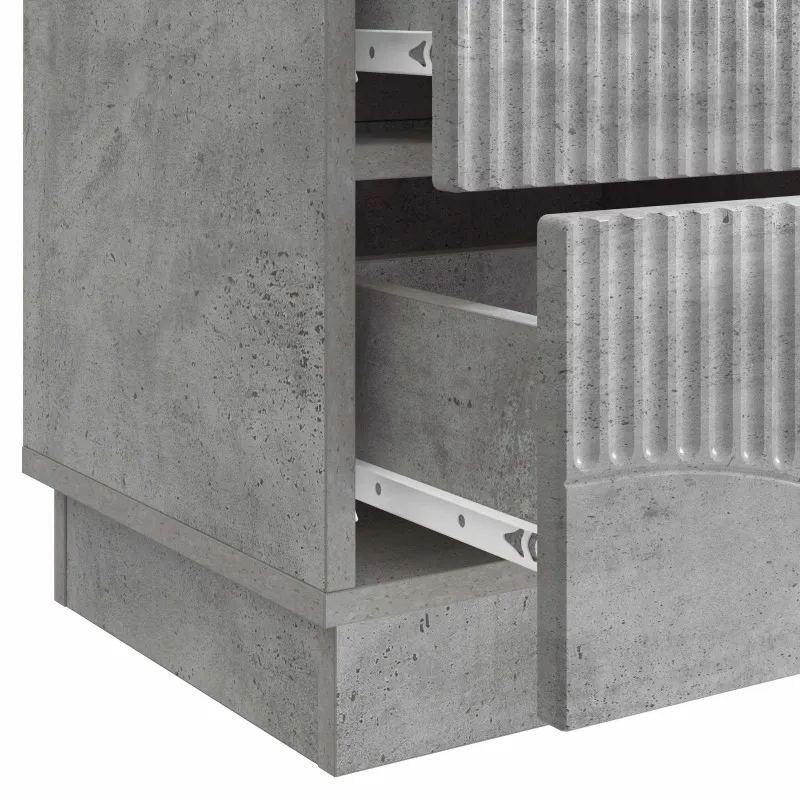 Šalia lovos spintelė 2 pcs Betono pilka 43 x 34,5 x 44,5 cm