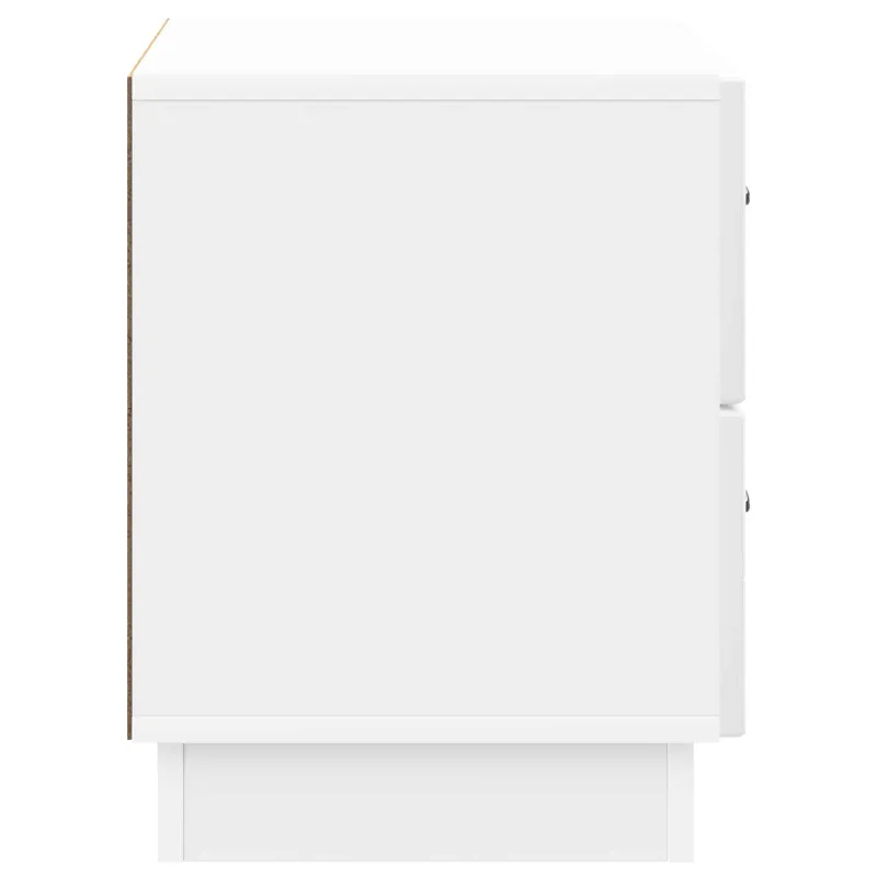 Šalia lovos spintelė Itin blizgi balta 62 x 34,5 x 44,5 cm