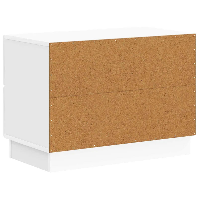 Šalia lovos spintelė Itin blizgi balta 62 x 34,5 x 44,5 cm