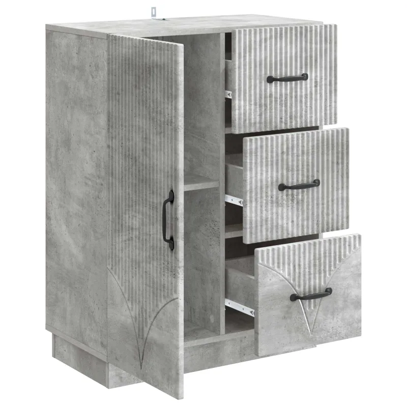 Kabalas Betono pilka 66 x 34,5 x 87 cm Apdirbta mediena