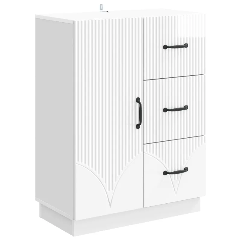 Kabalas Itin blizgi balta 66 x 34,5 x 87 cm Apdirbta mediena