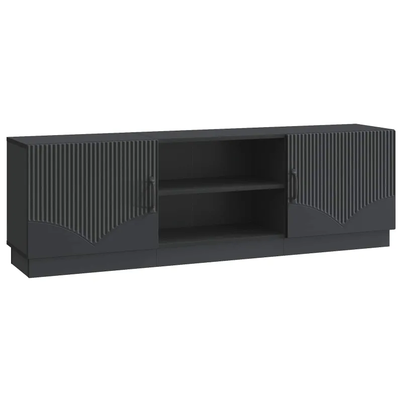 Televizoriaus spintelė Juoda 150 x 31 x 47 cm Apdirbta mediena