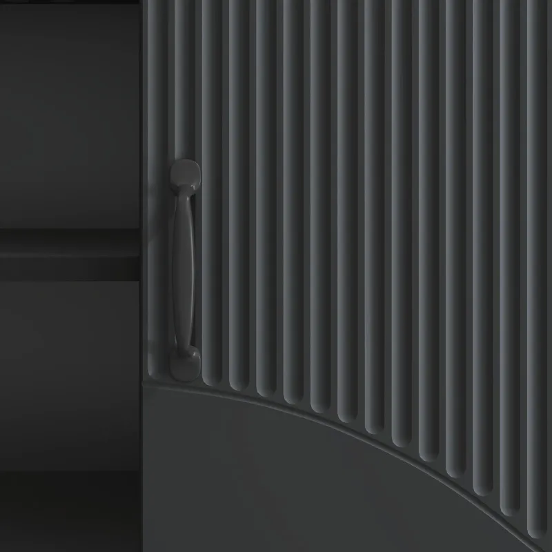 Televizoriaus spintelė Juoda 150 x 31 x 47 cm Apdirbta mediena