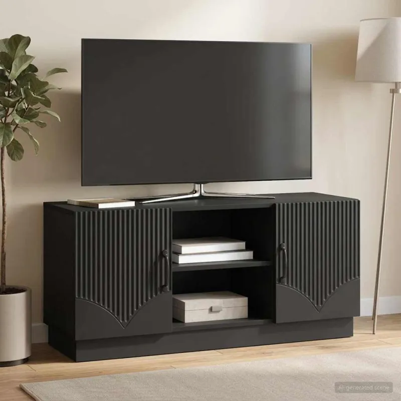 Televizoriaus spintelė Juoda 102 x 34,5 x 47 cm