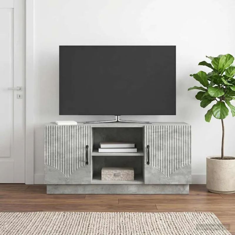Televizoriaus spintelė Betono pilka 102 x 34,5 x 47 cm
