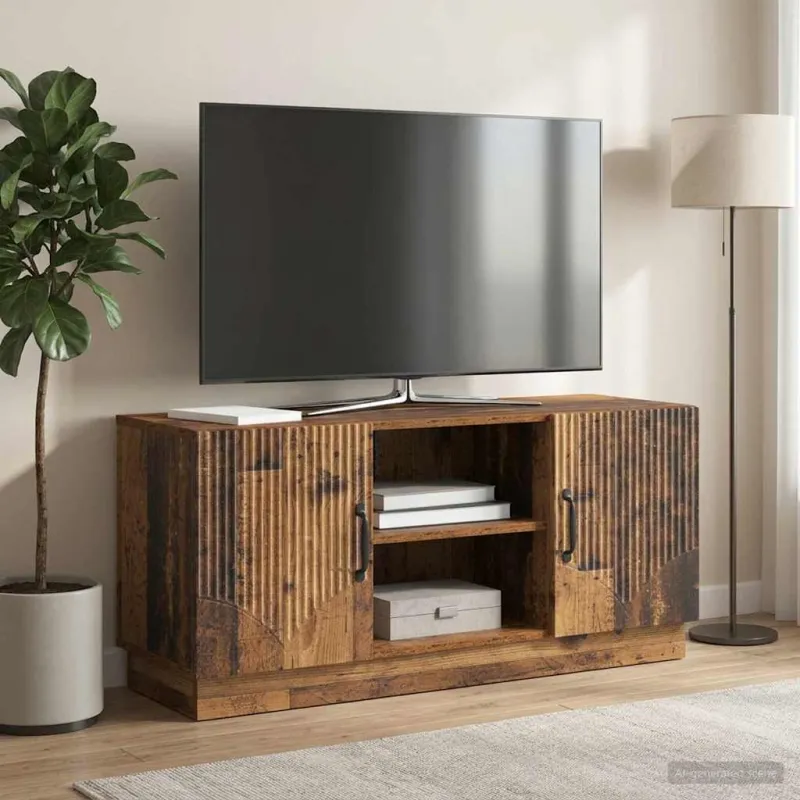 Televizoriaus spintelė Sendintos medienos 102 x 34,5 x 47 cm