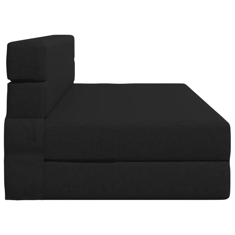 Sulankstomas Sofos Lova Juoda 152 x 86,5 x 60 cm Audinys