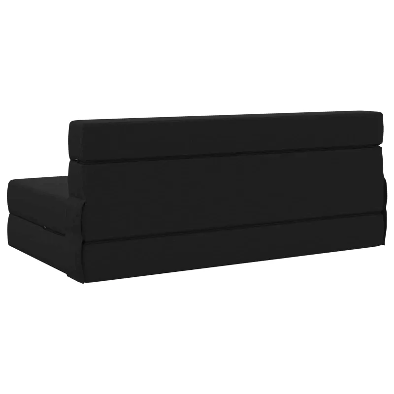 Sulankstomas Sofos Lova Juoda 152 x 86,5 x 60 cm Audinys
