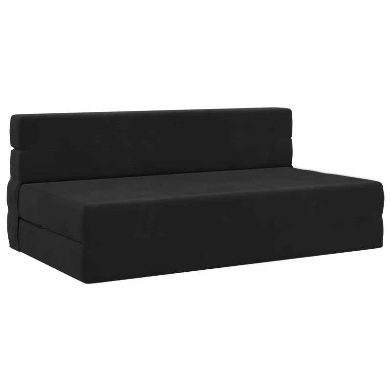 Sulankstomas Sofos Lova Juoda 152 x 86,5 x 60 cm Audinys