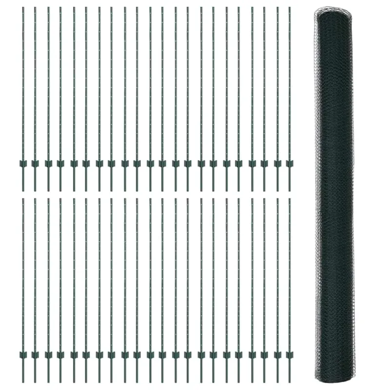 Suvirinto vielos tvoros 100 x 1,5 m (P x A) PVC dengtas plienas