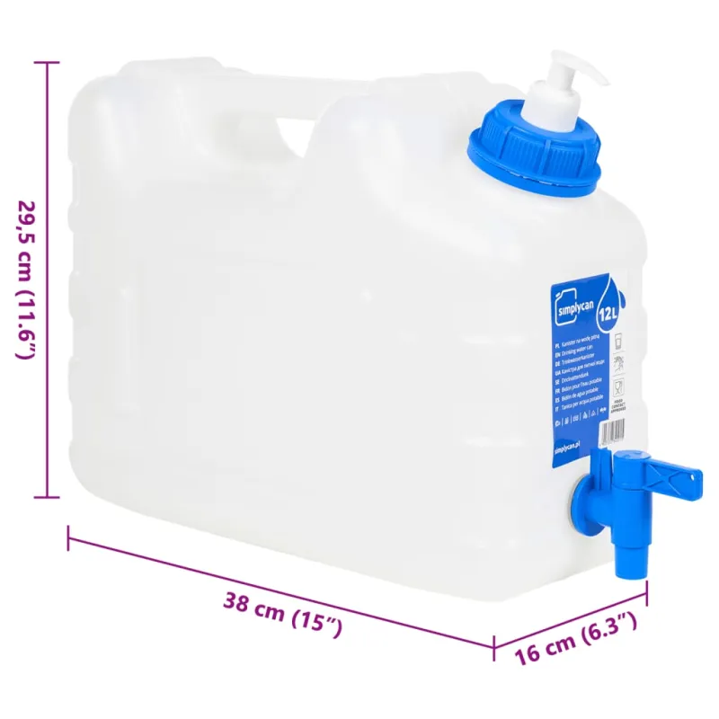 Vandens talpa su čiaupu ir muilo dozatoriumi, 10l, plastikas