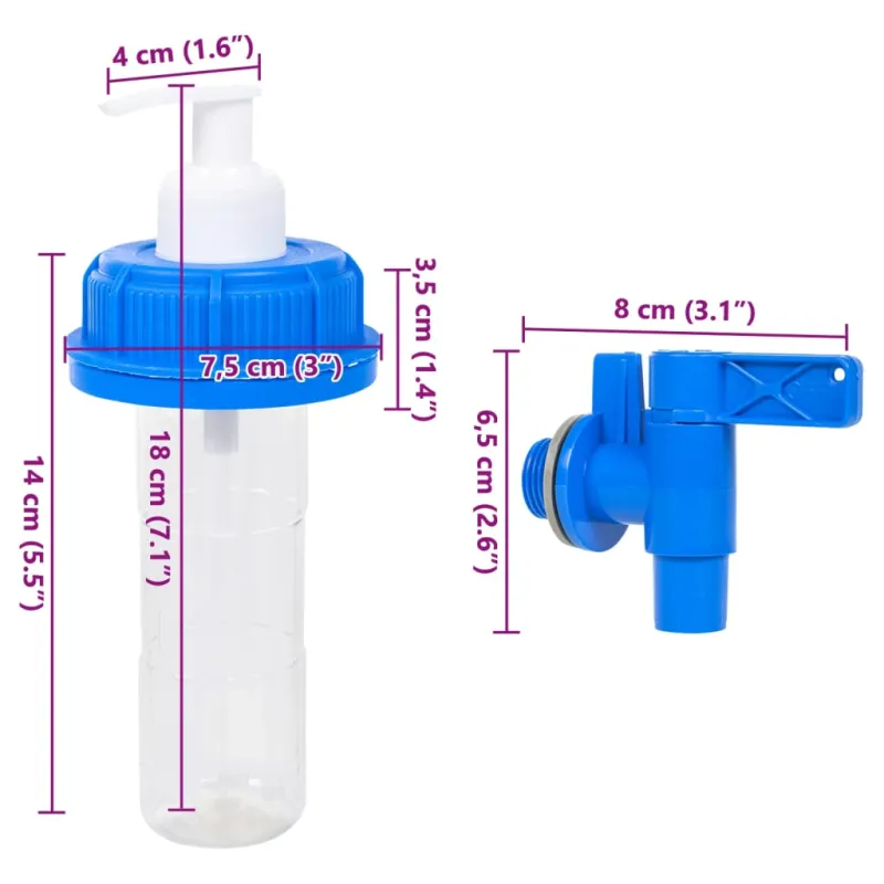 Vandens talpa su čiaupu ir muilo dozatoriumi, 10l, plastikas