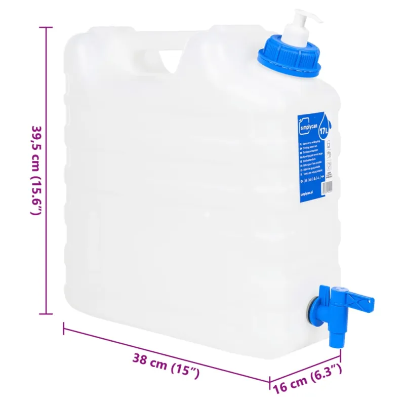 Vandens talpa su čiaupu ir muilo dozatoriumi, 15l, plastikas