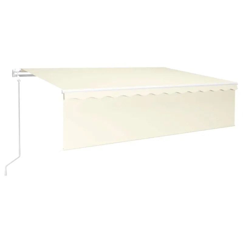 Automatiniu būdu ištraukiama markizė su uždanga, kreminė, 6x3m