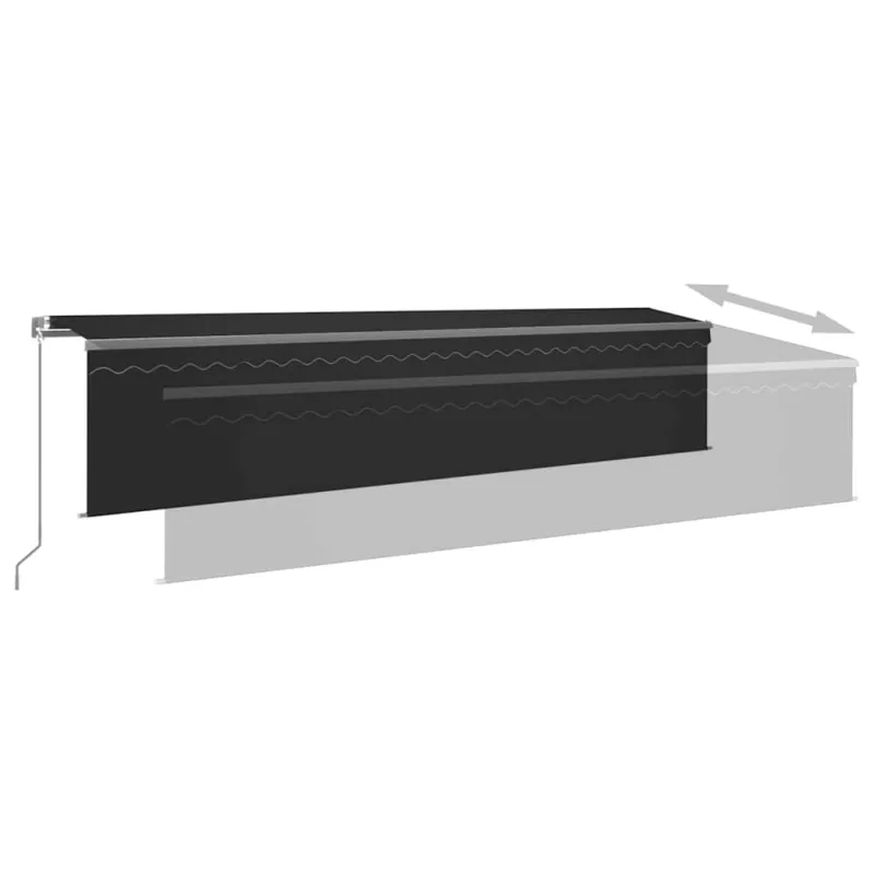 Rankiniu būdu ištraukiama markizė, antracito, 6x3m