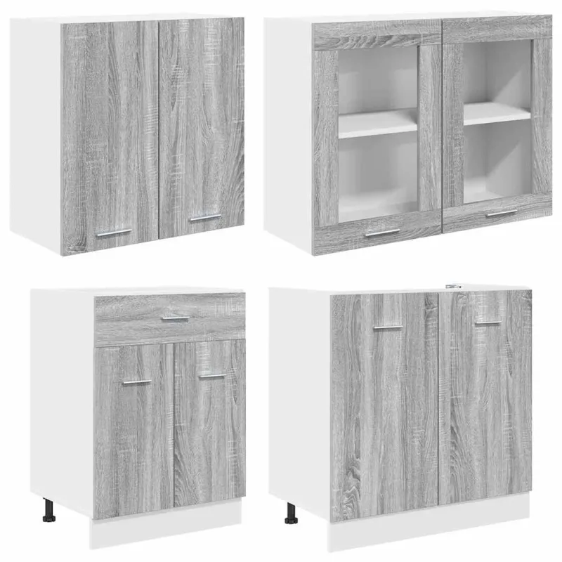 Virtuvės vienetas Lyon 4 pcs Pilka Sonoma Apdirbta mediena