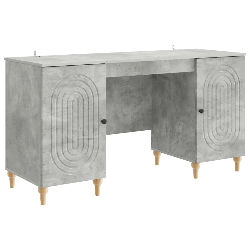 Stalas Betono pilka 142,5 x 50 x 75 cm Apdirbta mediena