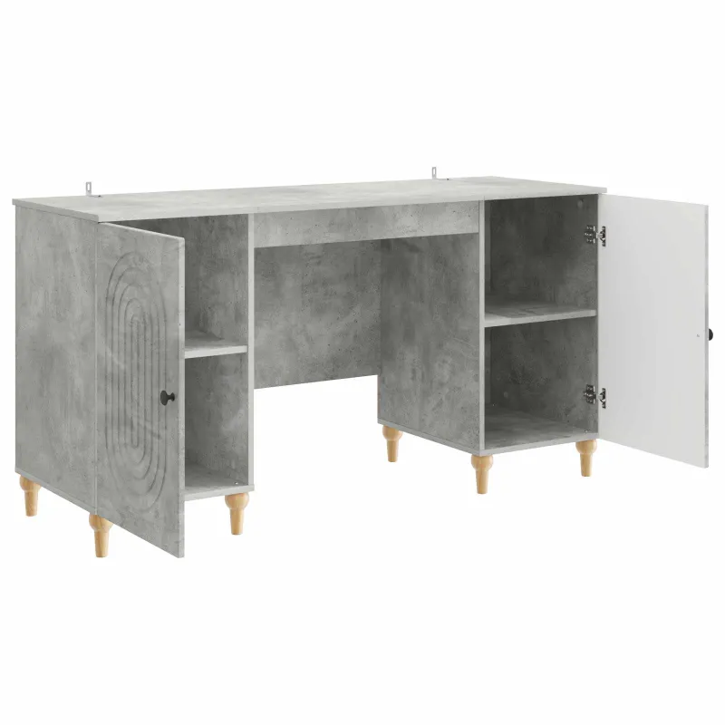 Stalas Betono pilka 142,5 x 50 x 75 cm Apdirbta mediena
