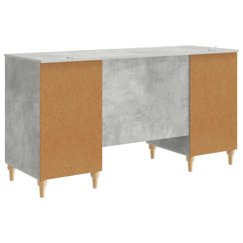 Stalas Betono pilka 142,5 x 50 x 75 cm Apdirbta mediena