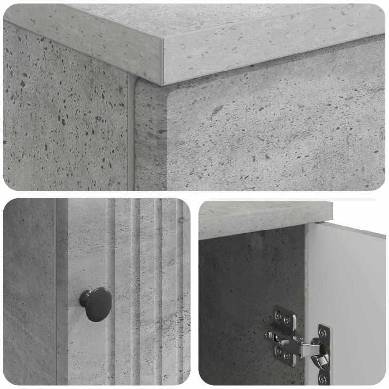 Stalas Betono pilka 142,5 x 50 x 75 cm Apdirbta mediena