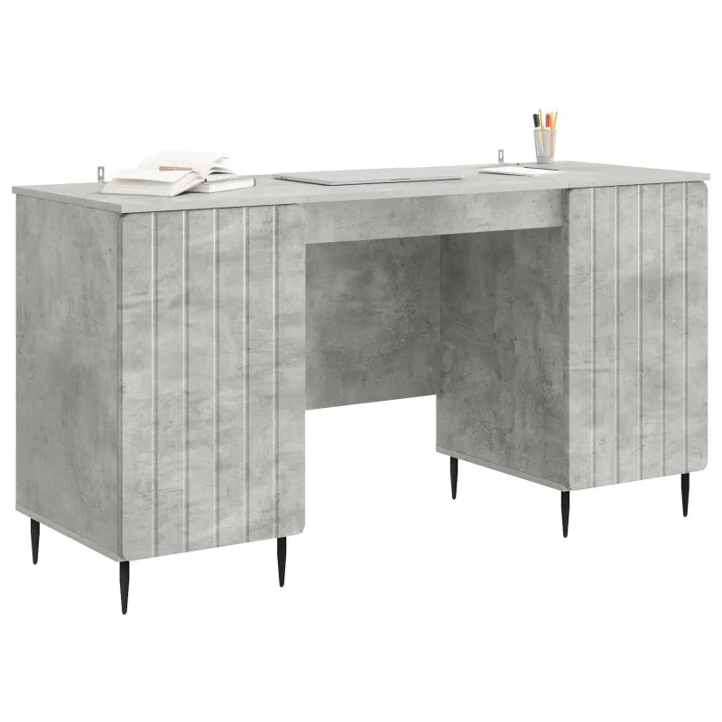 Stalas Betono pilka 142,5 x 50 x 75 cm Apdirbta mediena