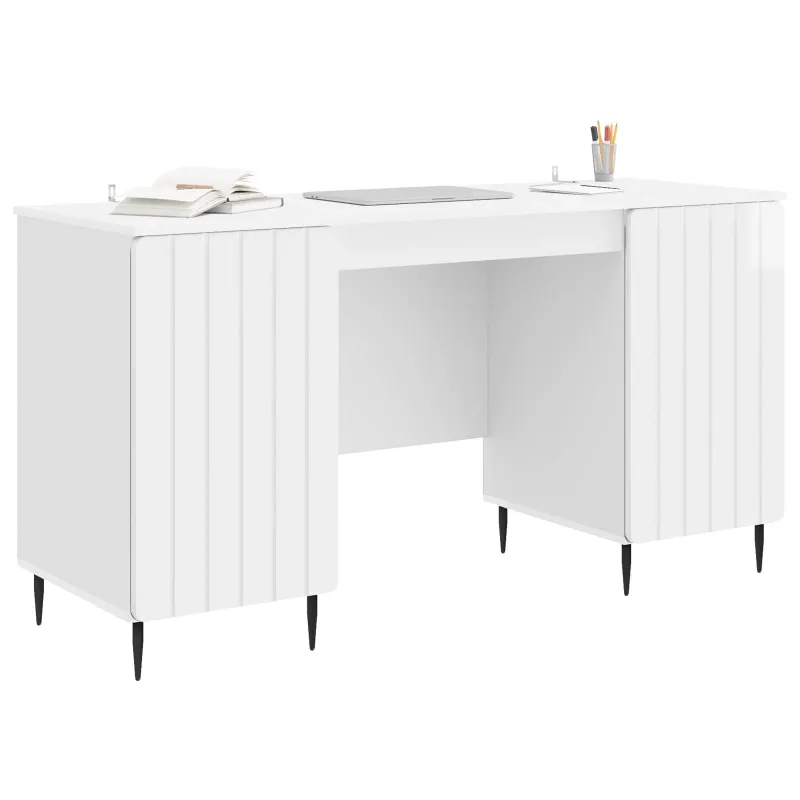 Stalas Itin blizgi balta 142,5 x 50 x 75 cm Apdirbta mediena