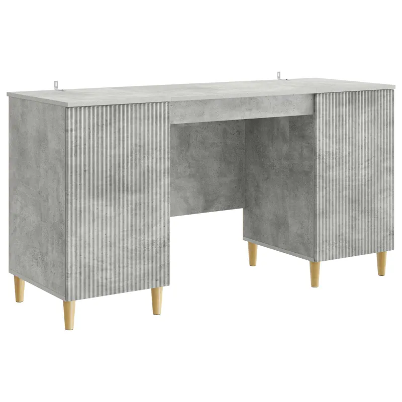 Stalas Betono pilka 142,5 x 50 x 75 cm Apdirbta mediena