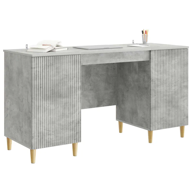 Stalas Betono pilka 142,5 x 50 x 75 cm Apdirbta mediena