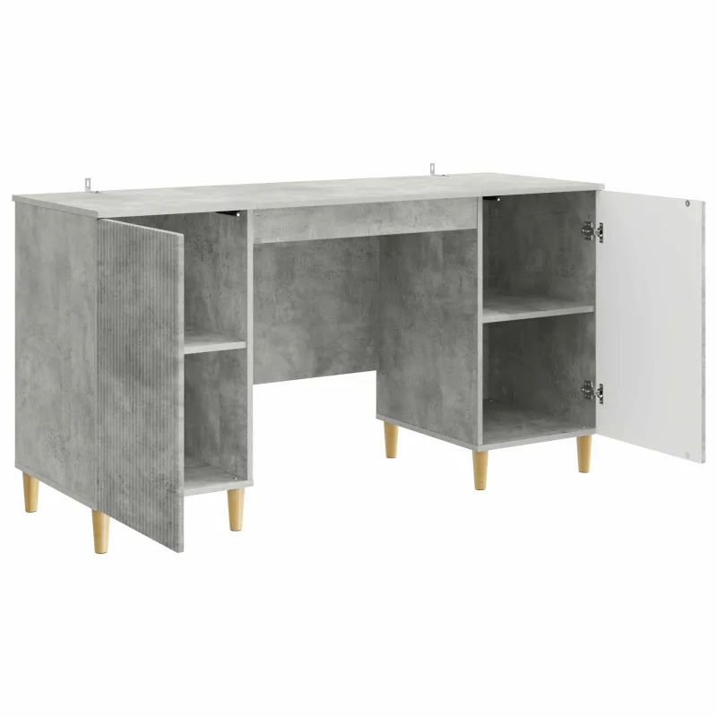 Stalas Betono pilka 142,5 x 50 x 75 cm Apdirbta mediena