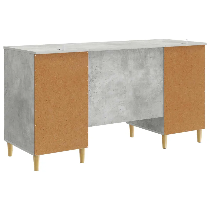 Stalas Betono pilka 142,5 x 50 x 75 cm Apdirbta mediena