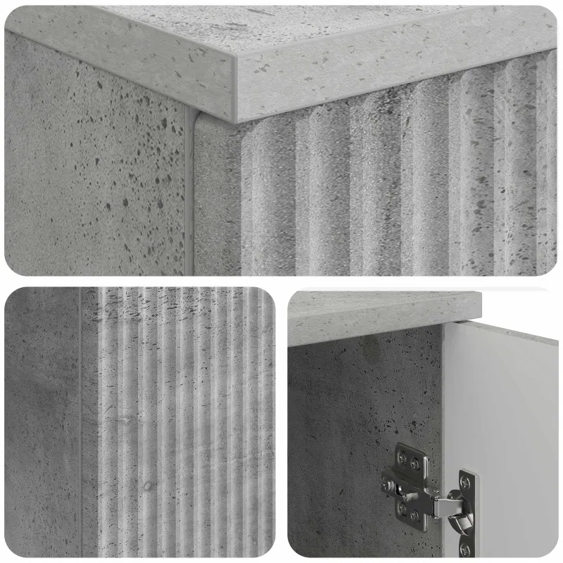Stalas Betono pilka 142,5 x 50 x 75 cm Apdirbta mediena