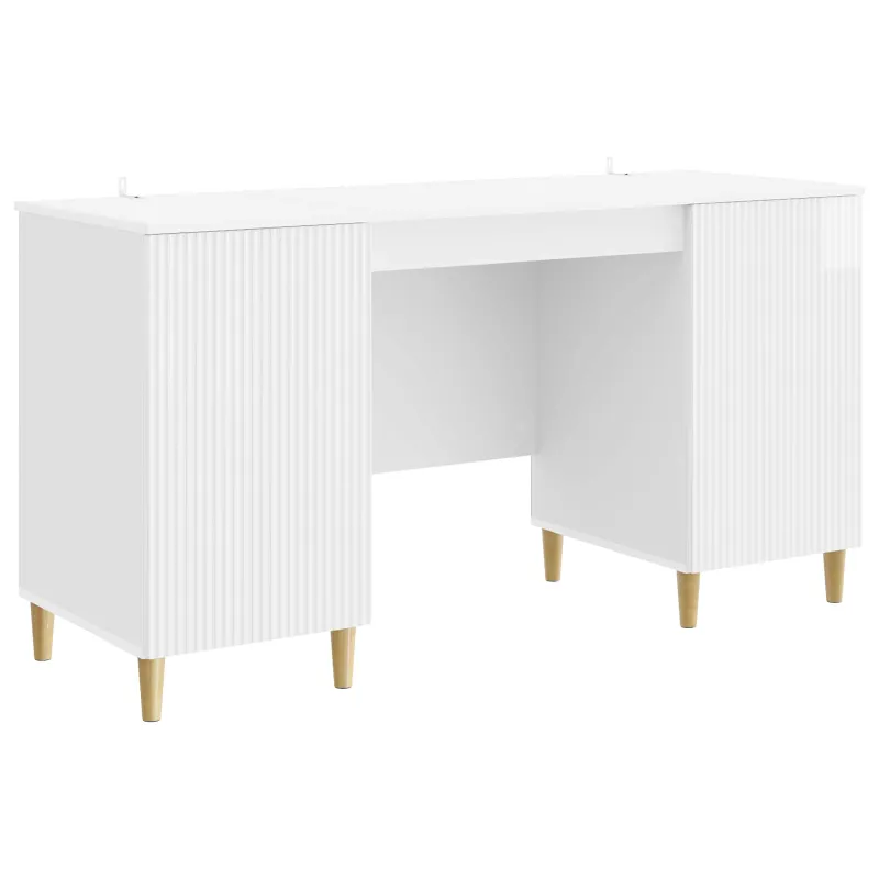 Stalas Itin blizgi balta 142,5 x 50 x 75 cm Apdirbta mediena