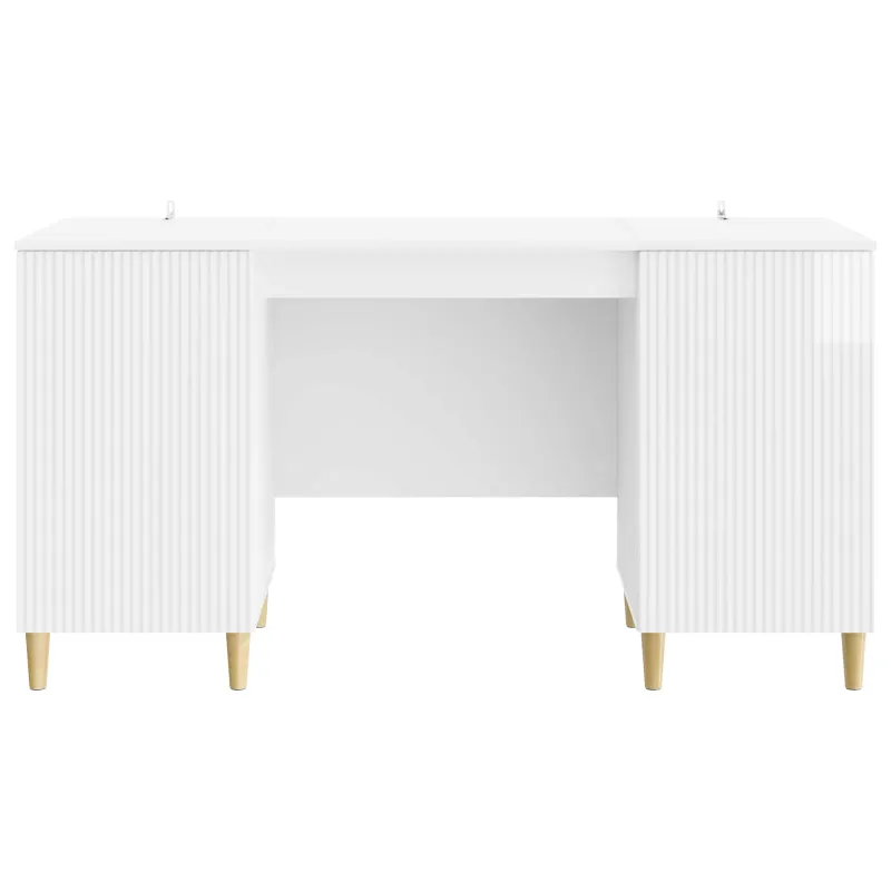 Stalas Itin blizgi balta 142,5 x 50 x 75 cm Apdirbta mediena