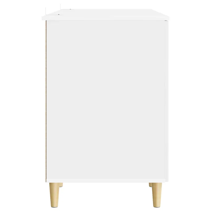 Stalas Itin blizgi balta 142,5 x 50 x 75 cm Apdirbta mediena