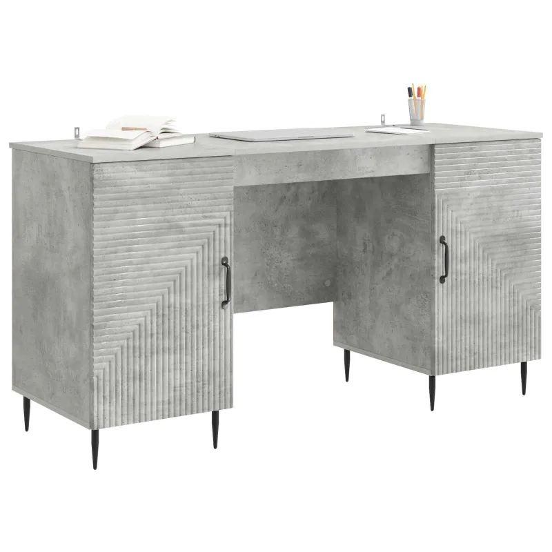 Stalas Betono pilka 142,5 x 50 x 75 cm Apdirbta mediena