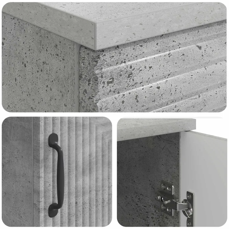 Stalas Betono pilka 142,5 x 50 x 75 cm Apdirbta mediena