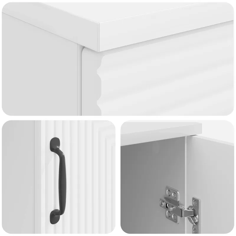 Stalas Itin blizgi balta 142,5 x 50 x 75 cm Apdirbta mediena