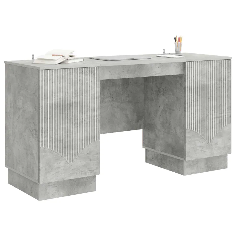 Stalas Betono pilka 142,5 x 50 x 75 cm Apdirbta mediena