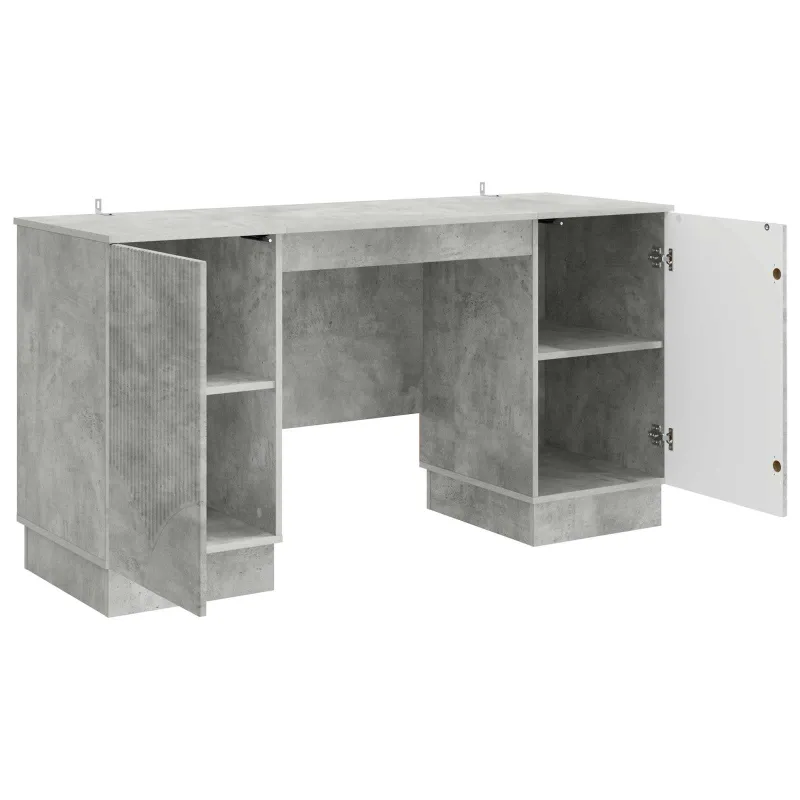Stalas Betono pilka 142,5 x 50 x 75 cm Apdirbta mediena