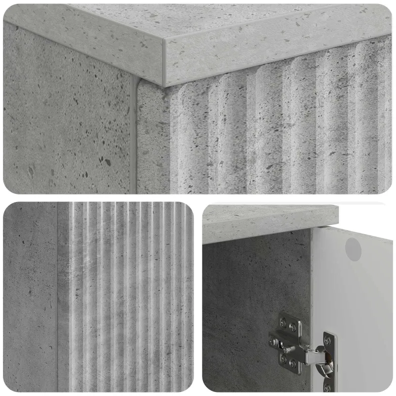Stalas Betono pilka 142,5 x 50 x 75 cm Apdirbta mediena