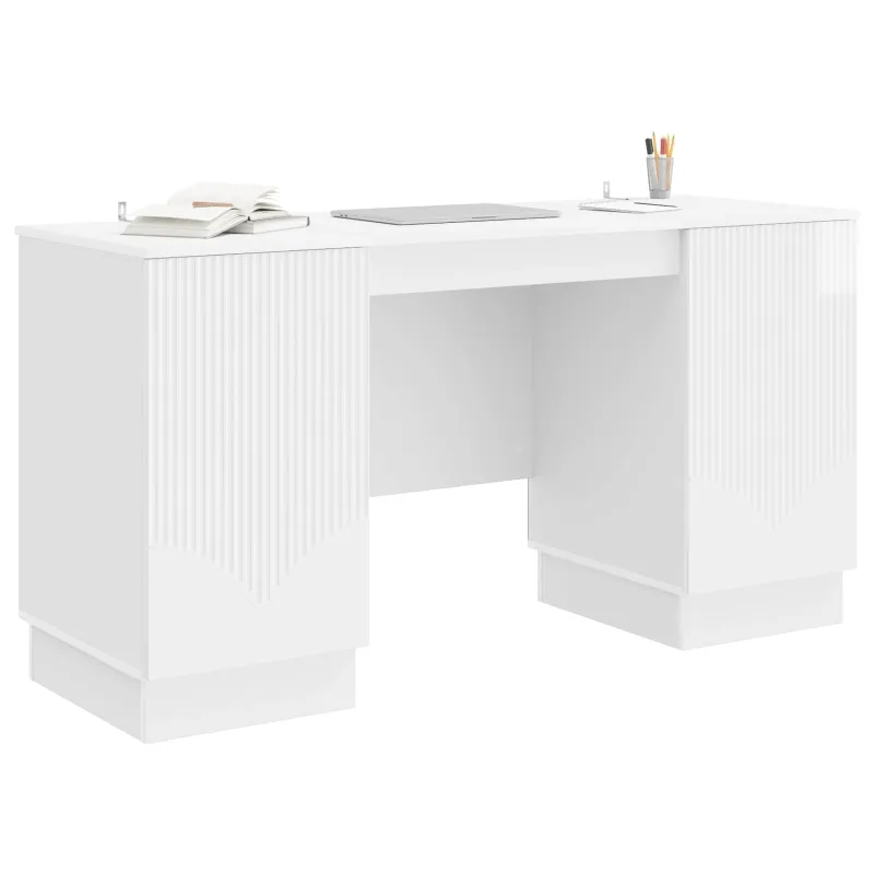 Stalas Itin blizgi balta 142,5 x 50 x 75 cm Apdirbta mediena