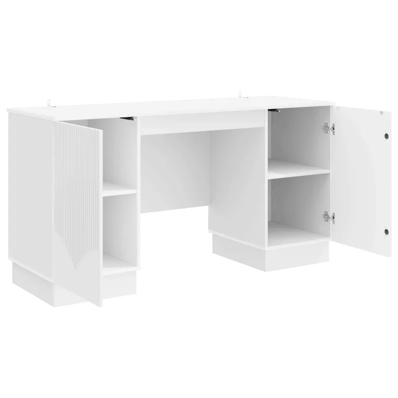 Stalas Itin blizgi balta 142,5 x 50 x 75 cm Apdirbta mediena
