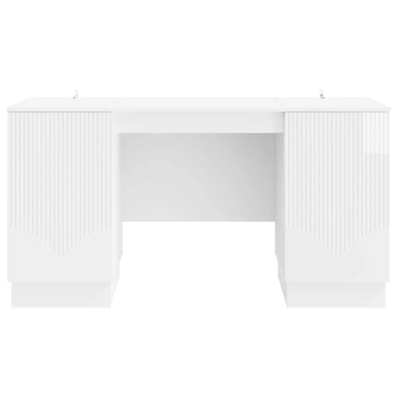 Stalas Itin blizgi balta 142,5 x 50 x 75 cm Apdirbta mediena